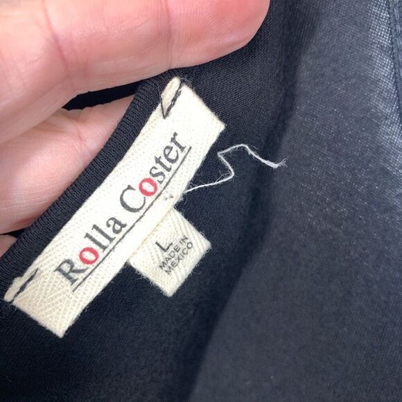 Rolla Coster black maxi open back dress size large - Picture 4 of 4